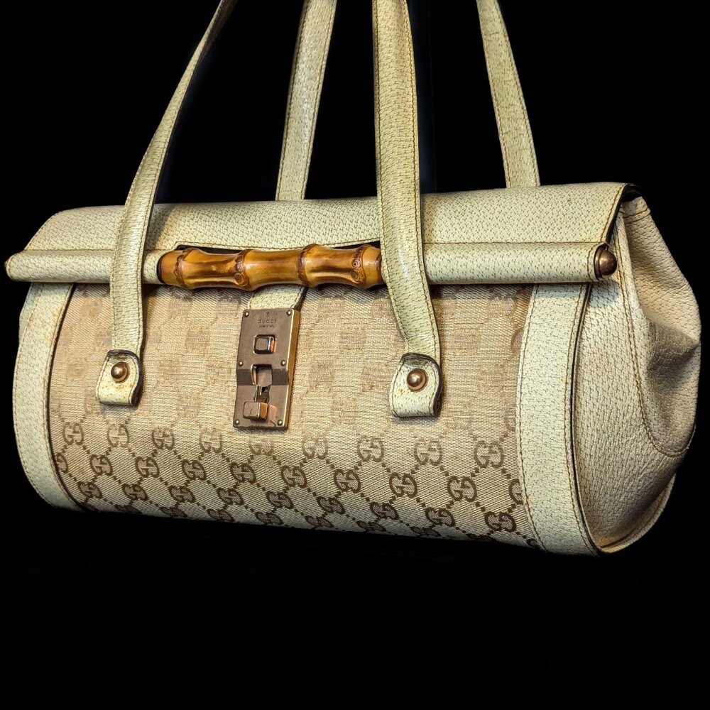 GUCCI Bamboo 1947 Bullet Bag - Off White - Picture 16 of 16